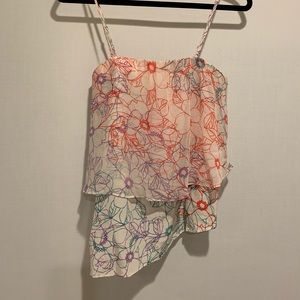 Anthropologie Tops - Anthropologie Romantic Floral Silk Top by Maeve Anthropologie Tops - Anthropologie Romantic Floral Silk Top by Maeve